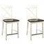 24" Tall Bar Stools (Set of 2) - Brown / White