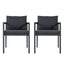 7 Piece Outdoor Dining Set With Table And 6 Chairs - Black / Gray / Teak