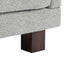 Modern Loveseat Sofa, 2 Seater With Square Arms For Living Room