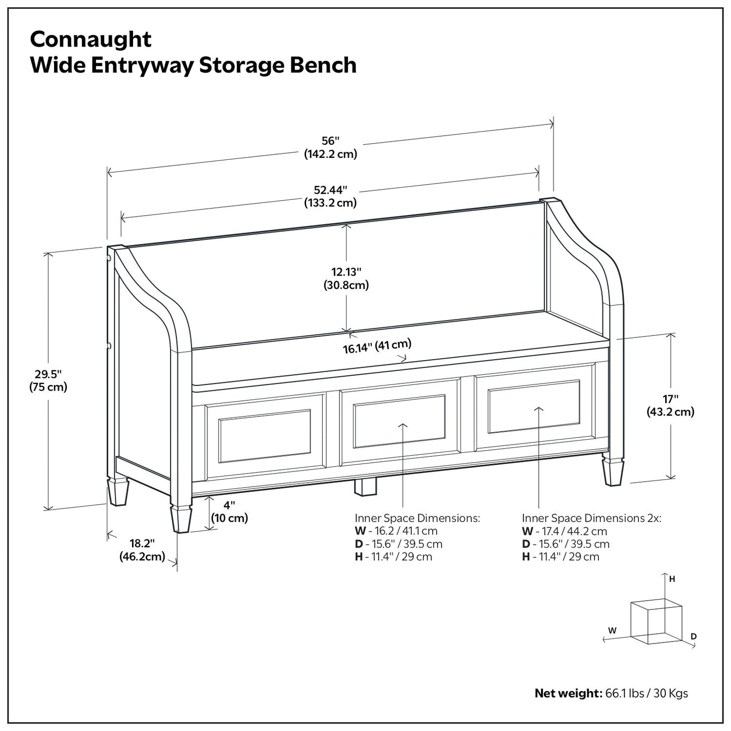 Connaught - Storage Bench