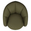 Barrel Chair With Nesting Ottoman - Forest Green