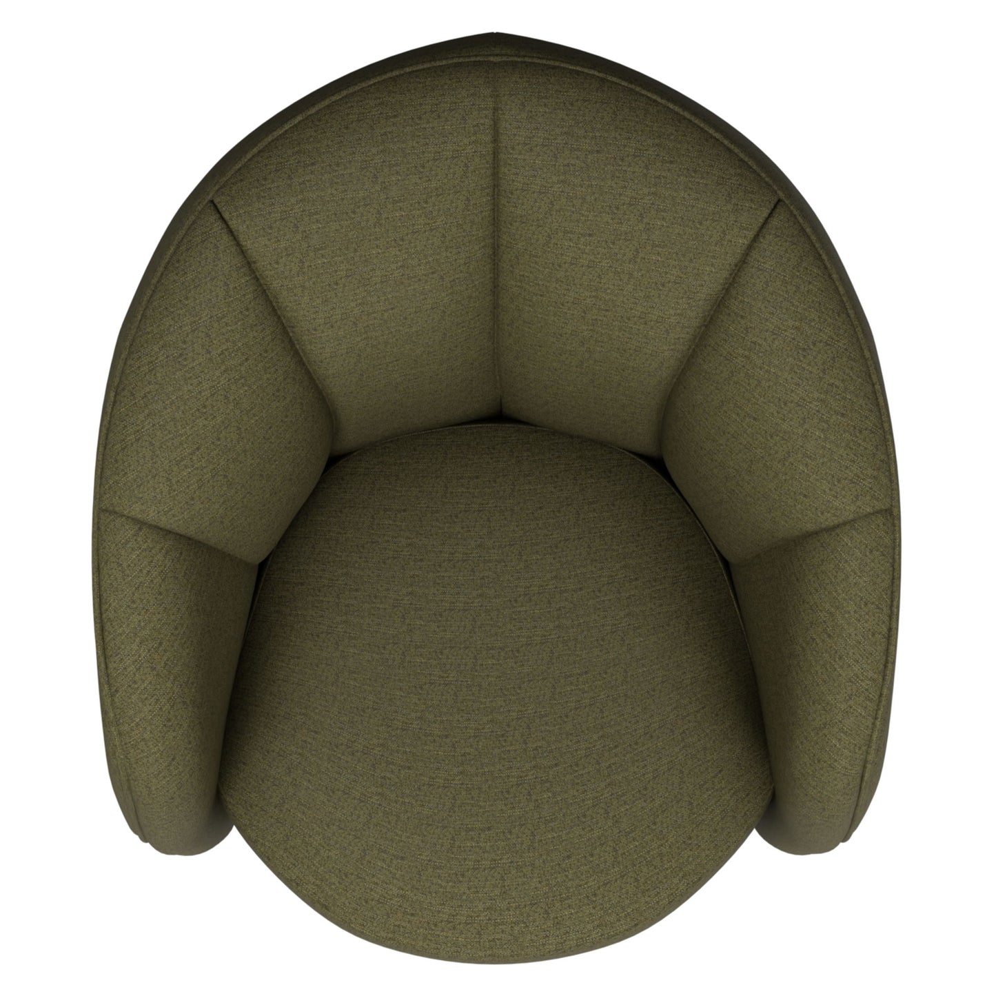 Barrel Chair With Nesting Ottoman - Forest Green