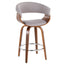 Vintage Mod - Mid Century Modern Fixed Height Counter Stool With Swivel With Round Footrest (Set of 2)