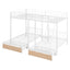 Triple Bunk Bed With Drawers And Guardrails