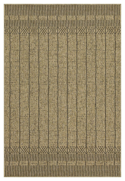 Earth - 7'10" X 10'3" Polypropylene, Indoor, Outdoor Area Rug - Jute / Black