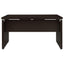 Floating - Top Computer Desk With Pullout Keyboard Shelf - Brown