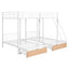 Triple Bunk Bed With Drawers And Guardrails