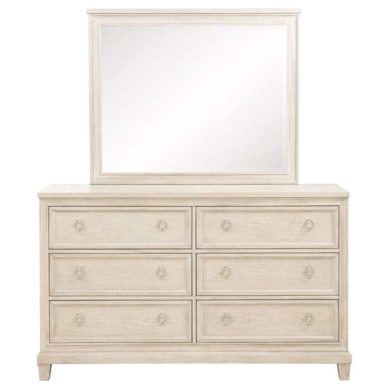 Wedner - 6 Drawer Dresser With Mirror - Oak