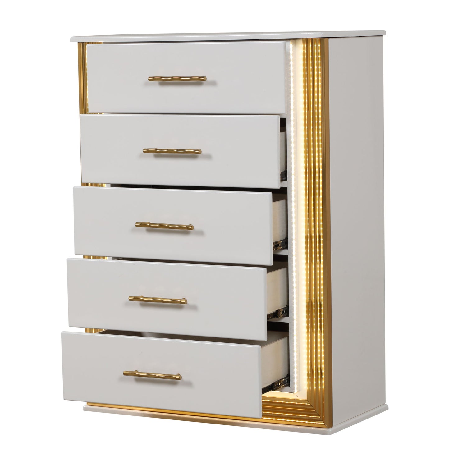 Obsession - 5 Drawer Chest - White