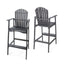 Outdoor Acacia Wood Adirondack Barstools (Set of 2)