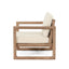 4 Pieces Acacia Wood Patio Furniture Set, Outdoor Furniture With Coffee Table, Patio Conversation Set Deep Seating With Soft Cushion, Porch Chairs For Backyard Porch Balcony - Brown Wash / Beige