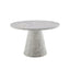 Kacey - Natural Engineered Stone Round Dining Table - Stone Gray