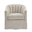 Solitude - Skirted Swivel Accent Chair With Hemp Like