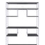Vonara - Bookshelf - Chrome / Gray / Oak