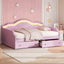 Upholstered Daybed With LED Lights And 2 Drawersme