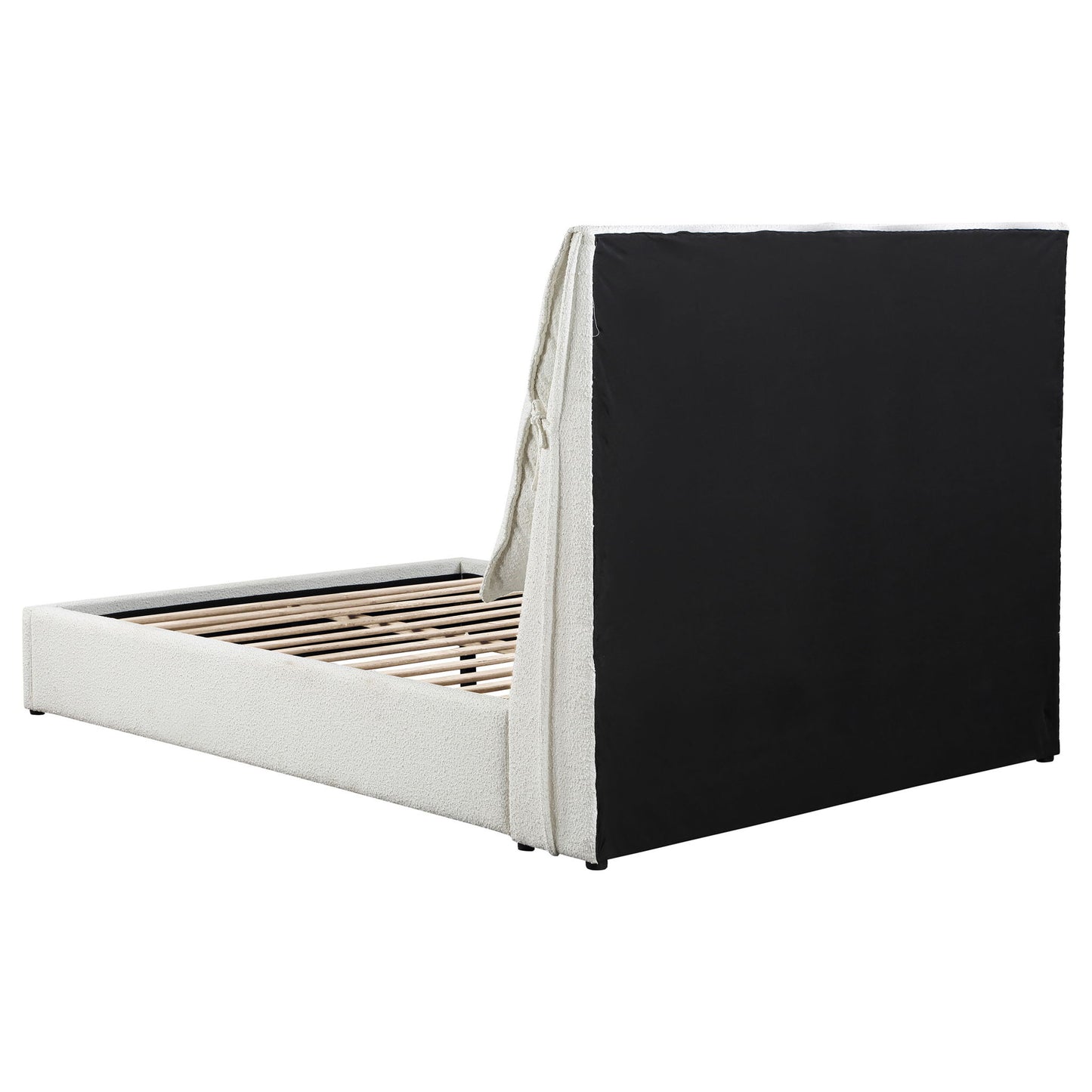 Corwyn - Queen Upholstered Panel Bed With Headboard Pillows - White