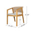 7 Piece Outdoor Dining Set With Rectangular Table And 6 Arm Chairs - Beige / Brown / Brown Mix / Light Teak