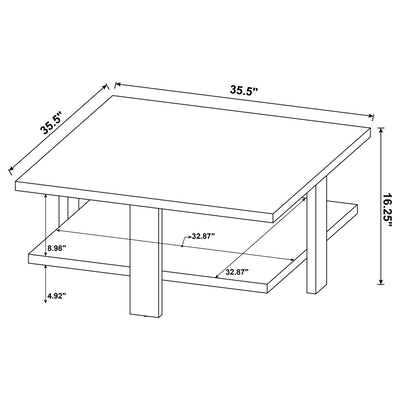 Runnion - Square Coffee Table - Light Brown