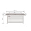 Propane Gas Fire Pit Table, 50000 Btu, Rectangular For Outside - Light Beige