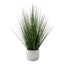 21" Tall, Artificial Plant, Grass, Indoor, Faux, Fake, Table, Greenery, Potted, Real Touch, Decorative - Green / White
