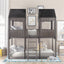 Bunk Bed With Roof, Window, Guardrail, Ladder