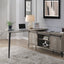 Zakawani - Writing Desk With Cabinet - Gray
