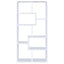 8 Shelf Geometric Bookcase