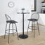 Riley - Claire Farmhouse Fixed Height Barstool With Swivel With Round Footrest (Set of 2)