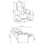 Warren - 3 Seater Home Theater With 2 Wedge Consoles Recliners - Black