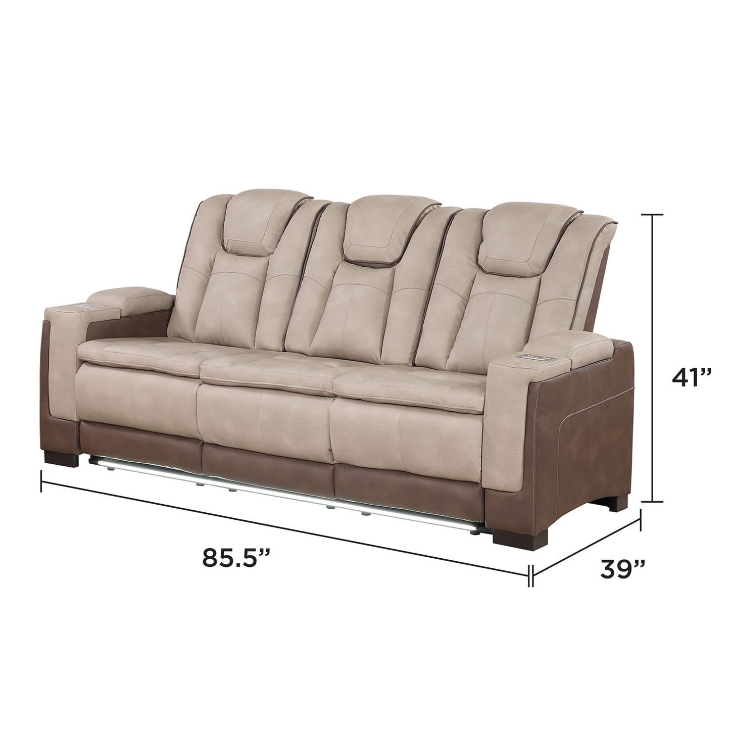 Bruno - Power Reclining Living Room Set With LED Lighting