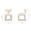 Louise - Split Back Upholstered Dining Side Chair (Set of 2) - Travertine Beige