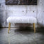Bagley II - Faux Fur Bench - White / Gold