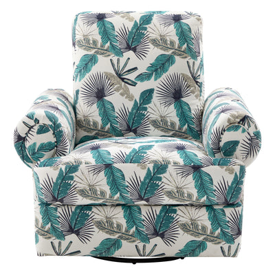 Manual Swivel Recliner Rocker Chair With Adjustable Backrest