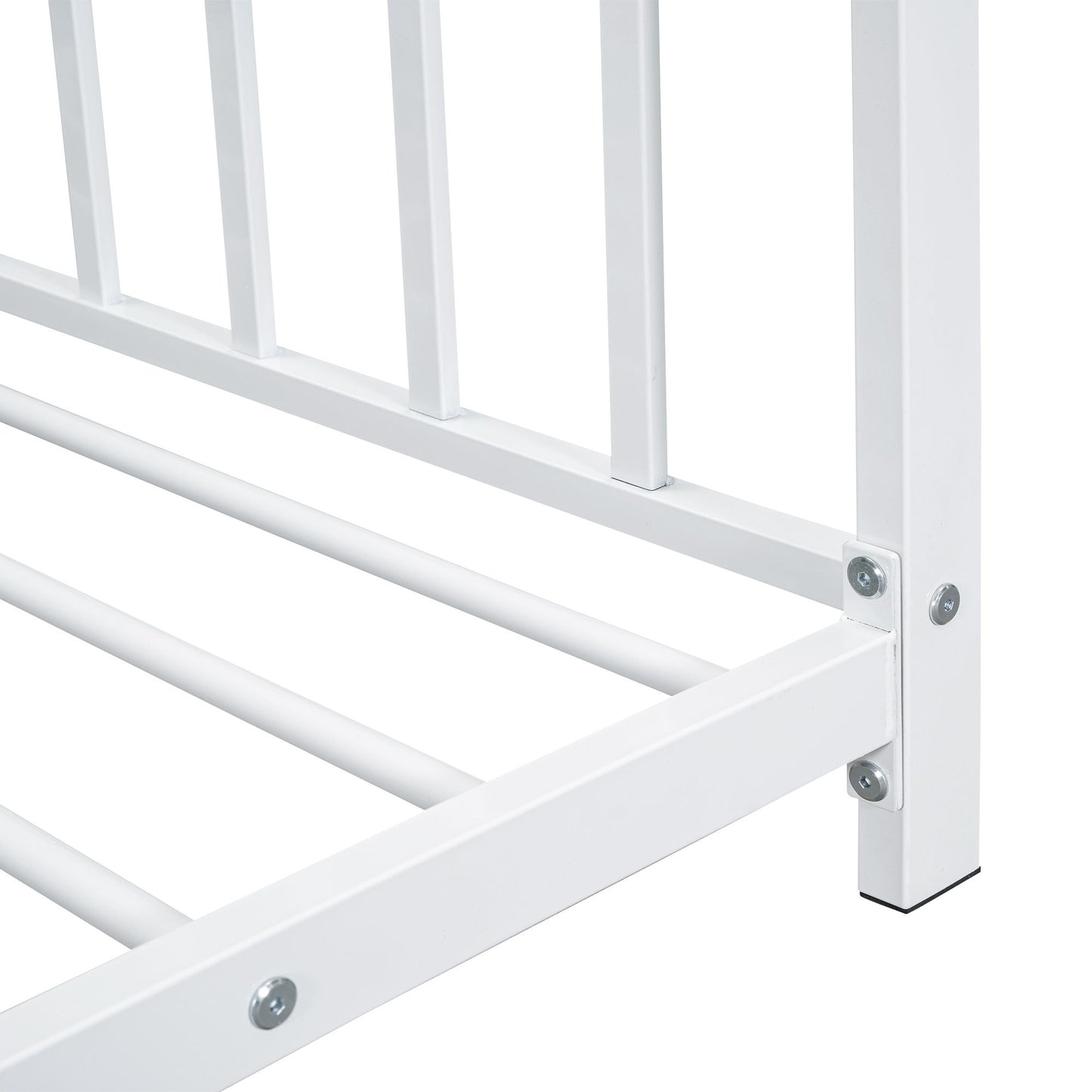 Metal House Platform Bed With Modern Design And Durable Frame