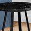 Accent Table, Side, Round Marble Look Contemporary & Modern - Black