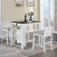 Graham - 3 Piece Small Space Counter Height Dining Table With Shelves And 2 Chairs (Set of 3)