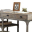 Gorden - Weathered Antique Metal Writing Desk - Oak