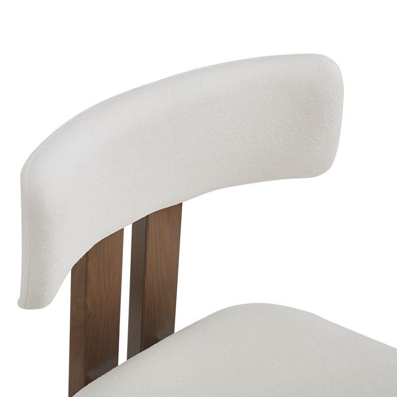 Modern Upholstered Armless Dining Chairs With Metal Legs