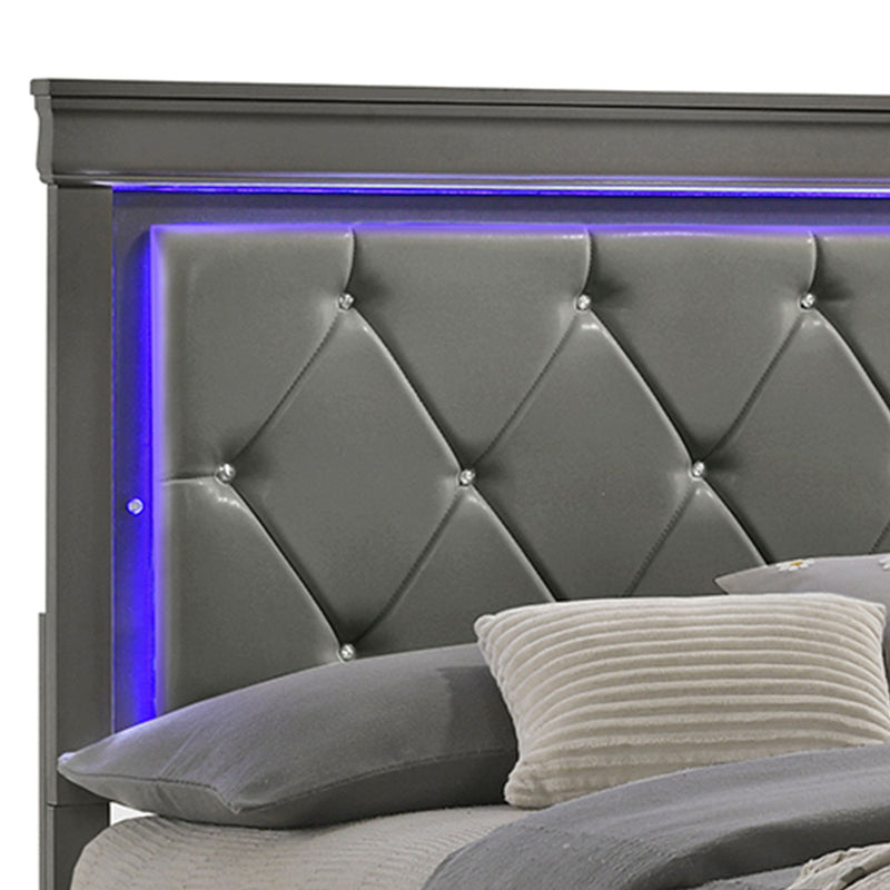 Blaze - Modern Bed With LED Headboard
