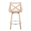 Charlotte - Farmhouse Fixed Height Counter Stool With Swivel And Round Footrest (Set of 2)