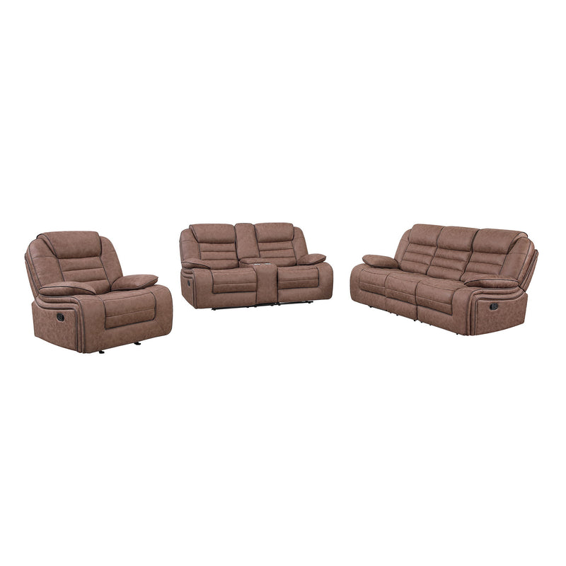 Lucius - Reclining Sofa With Manual Recline - Brown