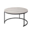 Forma - 4 Piece Occasional Set (1 Coffee, 1 Large End Table & 1 Stool, 1 Small End Table) - Black / White / Gray