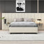Upholstered Platform Bed With Big Headboard