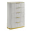 Giovanni - 5 Drawer Chest - White