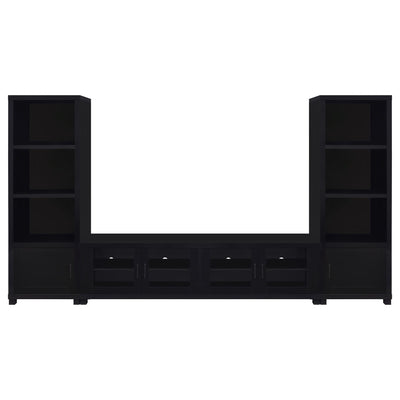 Arnaud - 3 Piece TV Stand Set With Storage - Black