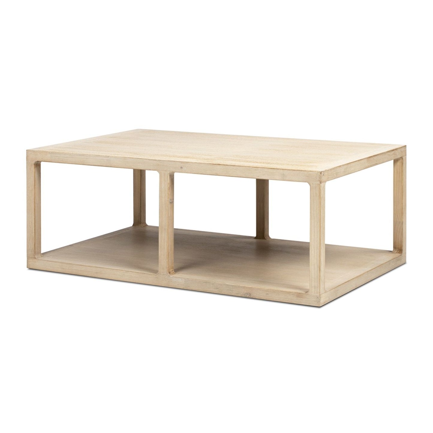 Ellis - Open Frame Coffee Table With Lower Shelf - Natural