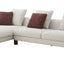 Mardi - Tweed Sectional Sofa With 3 Pillows - Maroon / Beige