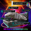 Upholstered Bed, 360 Surround LED Function, Remote Control, Hydraulic Storage Bed With USB, Type-C Charging (Without Mattress)