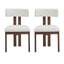 Modern Upholstered Armless Dining Chairs With Metal Legs