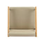 Counter Stool Set With Espresso Metal Frame - Khaki